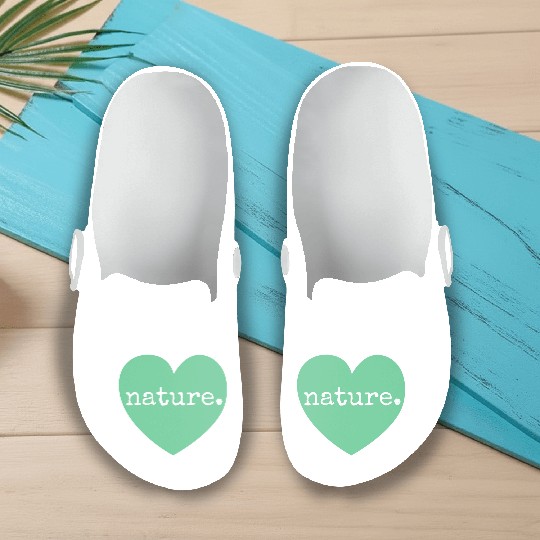love nature heart Slip On Clogs
