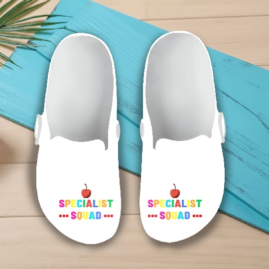 Specialist Squad Teacher Team Back To School cool Slip On Clogs