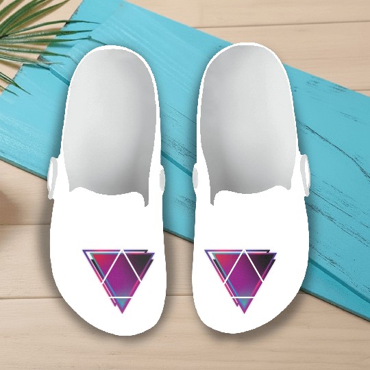 "Triangle Bliss: Geometric Marvel Slip On Clogs"