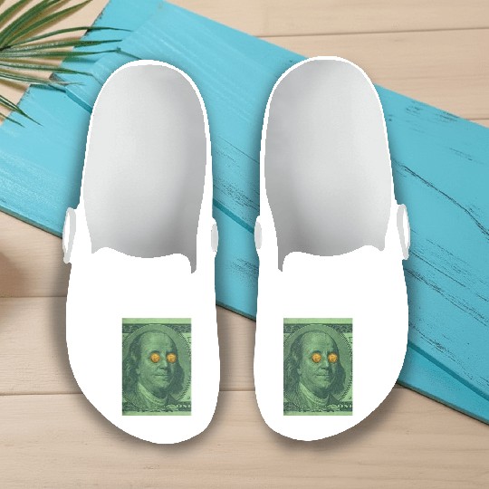 Benjamin Franklin Bitcoin Slip On Clogs