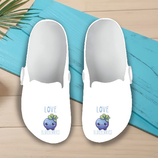 Blueberries Kawaii Slip On Clogs