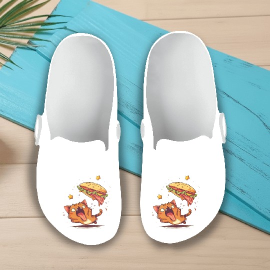 Cat and Taco A Perfectly Delicious Pair Slip On Clogs