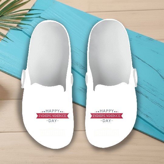 Happy independence day Slip On Clogs