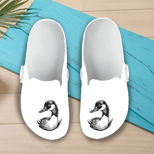 Duck Bird Nature Pond Slip On Clogs