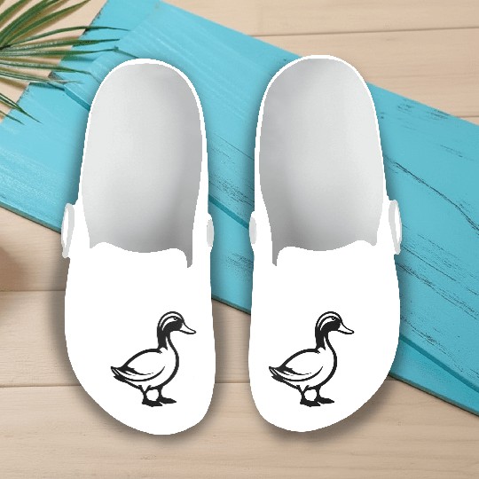 Duck Bird Nature Pond Slip On Clogs