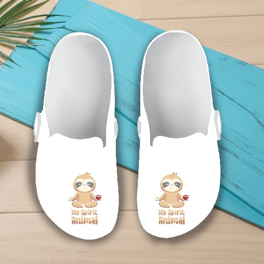 Sloth Cute Sloth Sunflower Slip On Clogs