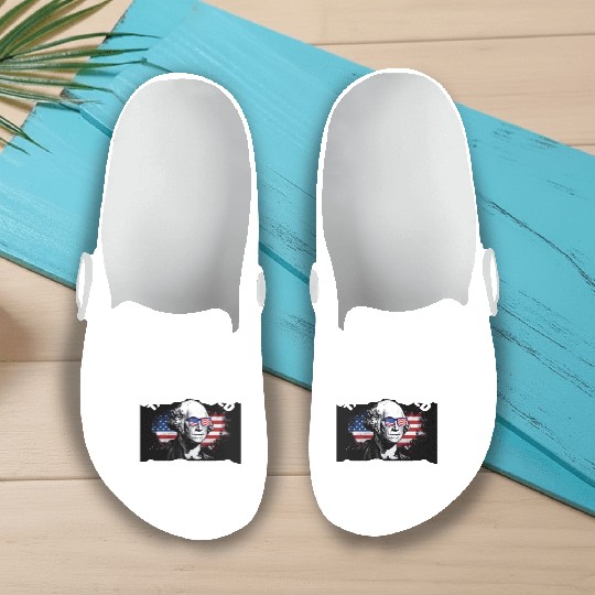 george washington teshirt Slip On Clogs