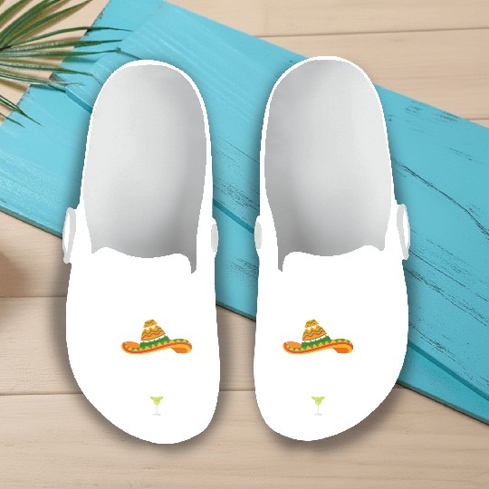 Margarita Golf Ball Mexican Sombrero Slip On Clogs