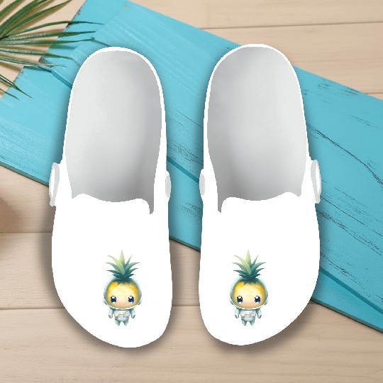 Kawaii astronauts pineapple Slip On Clogs