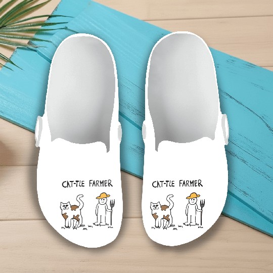 Cattle Cat Farmer Slip On Clogs