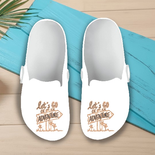 Let's go on an adventure design Slip On Clogs