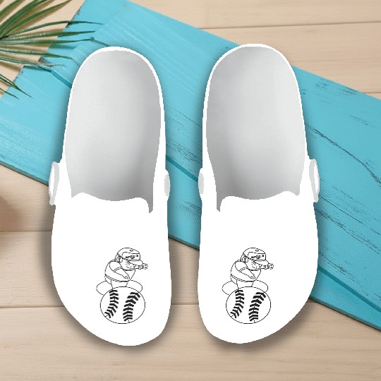 Kawaii Chibi Baseball Pitcher Slip On Clogs
