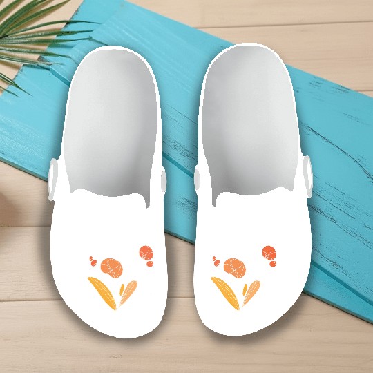 Wildflowers Flowers Nature Bouquet White Slip On Clogs