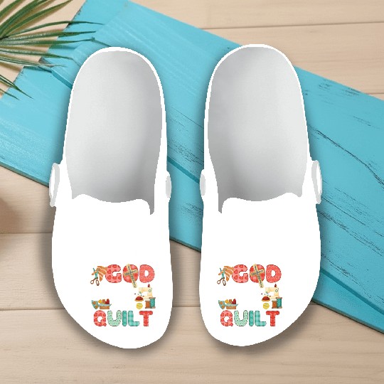 Blessed By God With Hands That Quilt Sewing Lover Slip On Clogs