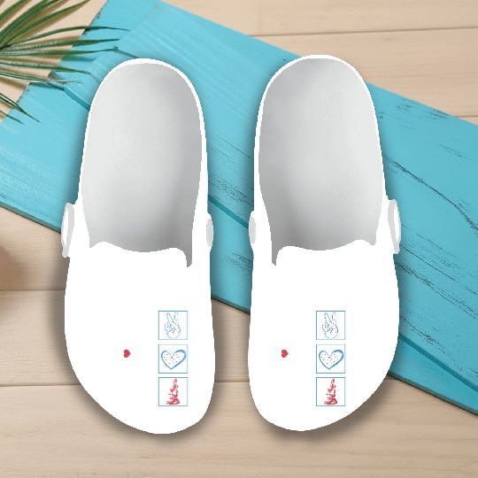 Science Slip On Clogs, Peace Love Laboratory Slip On Clogs,