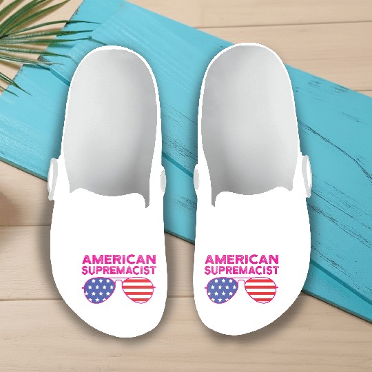 American Supremacist American Flag Merica Usa Slip On Clogs