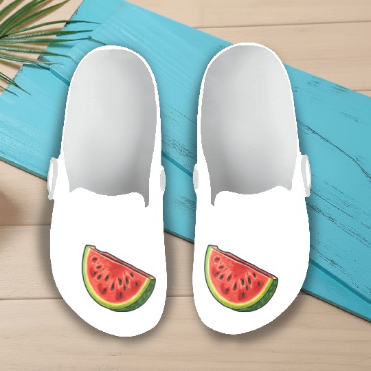 Watermelon Slice - Sweet Summer Vibes Slip On Clogs