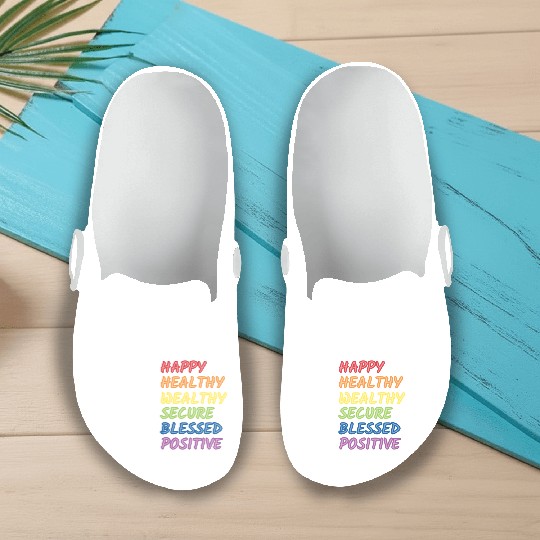 Daily Motivational Affirmation Mantra Self Love Slip On Clogs