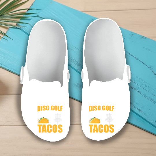 Disc Golf Player - I Love Disc Golf And Tacos Slip On Clogs