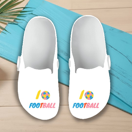 I love football , sport lover Slip On Clogs