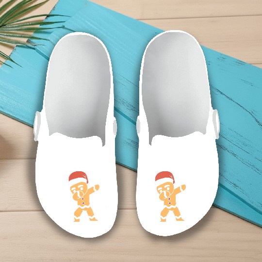 Dabbing Gingerbread Performer Gift Slip On Clogs