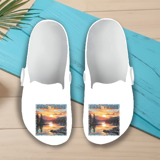 Grunge Sunset: Vacation at Lake Tahoe, Slip On Clogs