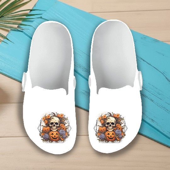 Indie skull design Halloween Gift Slip On Clogs
