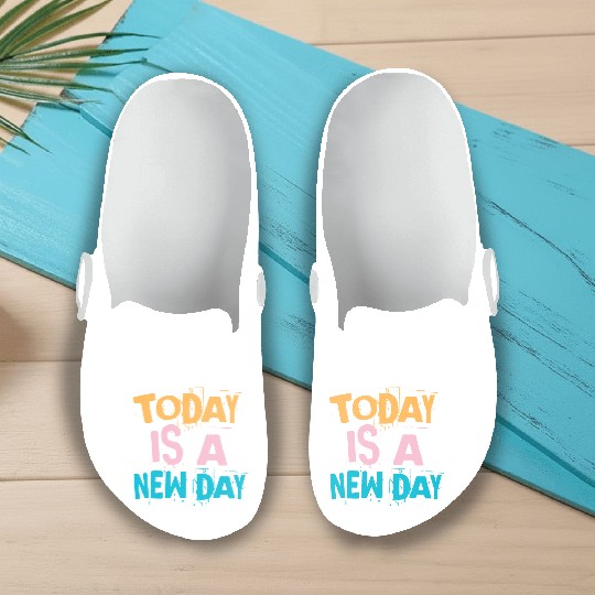 Today is a new day - Vintage Slip On Clogs