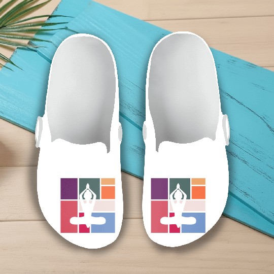 Vintage Yoga – Retro Meditation Pose Slip On Clogs