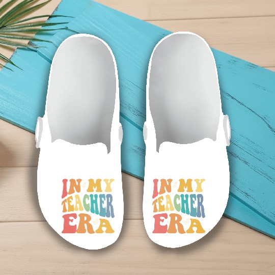 Groovy In My Teacher Era, Teachers, Teaching Slip On Clogs