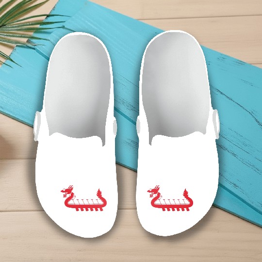 Funny Dragon Boat Racing Paddle Slip On Clogs