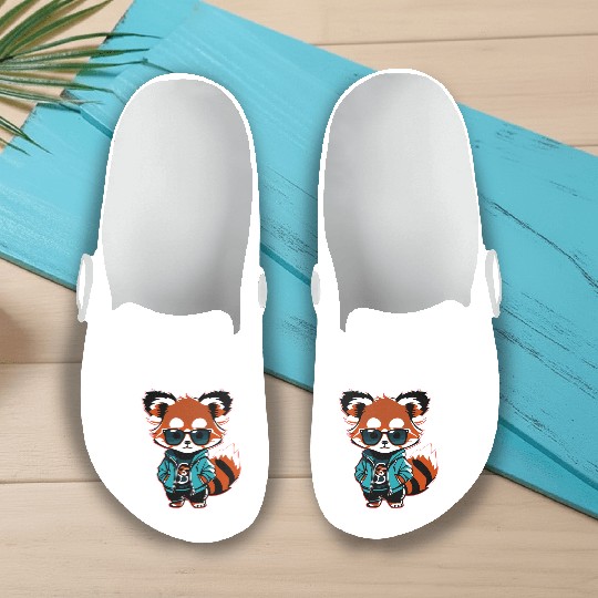 Kawaii Red Panda Slip On Clogs