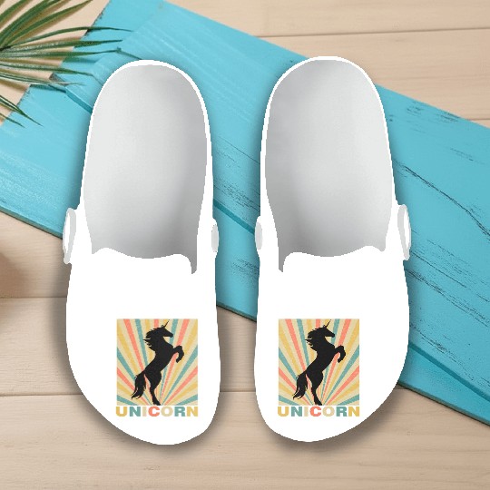 UNICORN RETRO STYLE Slip On Clogs