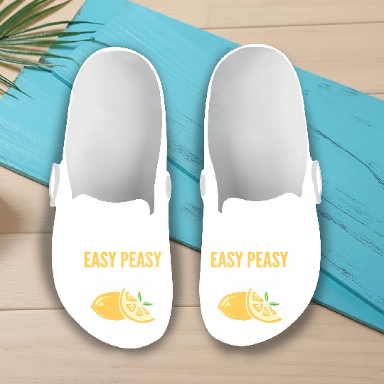 Easy Peasy Lemon Lemonade Vendor Gift Slip On Clogs