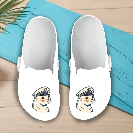 Seal Sailor Cap Boat Captain Cap Boating Seal Slip On Clogs