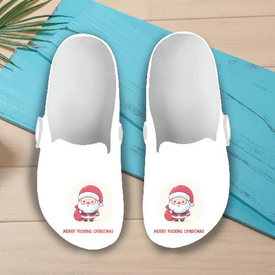 Cute Bad Santa Slip On Clogs