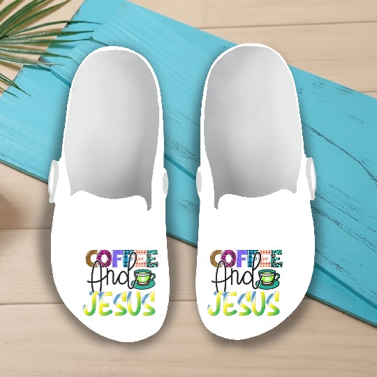Coffee And Jesus Slip On Clogs