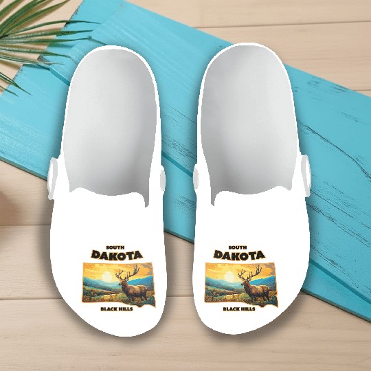 South Dakota - Elk Slip On Clogs