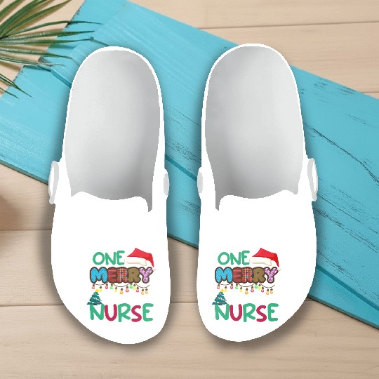 One merry Oncology Nurse Christmas Slip On Clogs