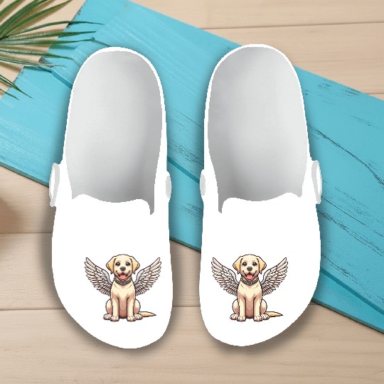 Labrador Retriever Comic Angel Slip On Clogs