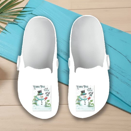 Funny Cranky Snowman Slip On Clogs