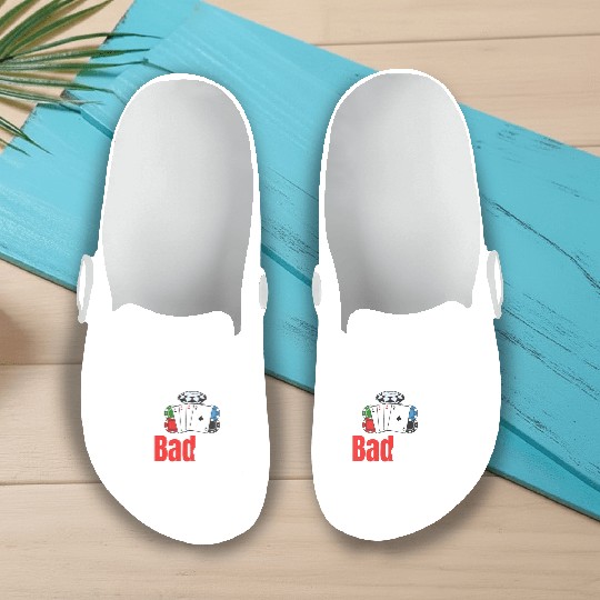 Bad Old Poker Player Holdem Dealer Blackjack Slip On Clogs