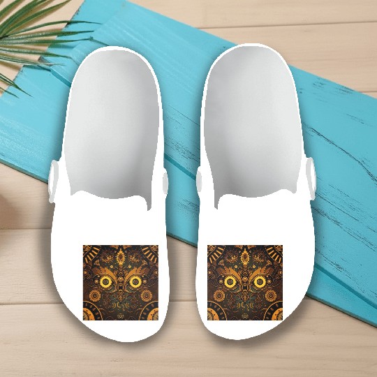 New Age 1920s Abstract Steampunk Design Slip On Clogs