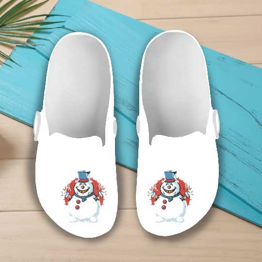 frosty snowman creepy Slip On Clogs