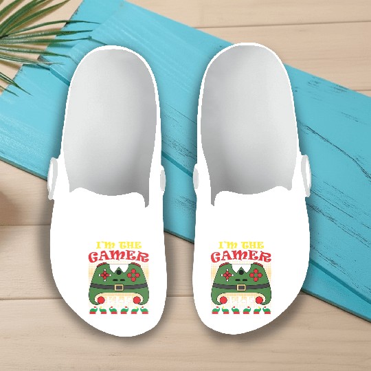 Christmas Gamer The Gamer Elf Video Player Slip On Clogs