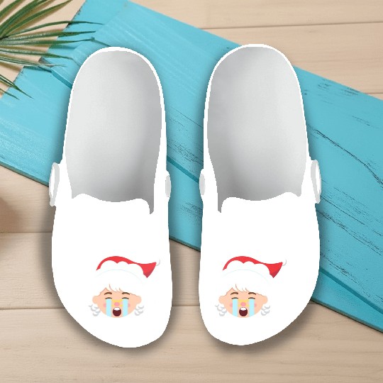 Mrs Claus Emoticons Crying Out Loud Christmasfunny Slip On Clogs