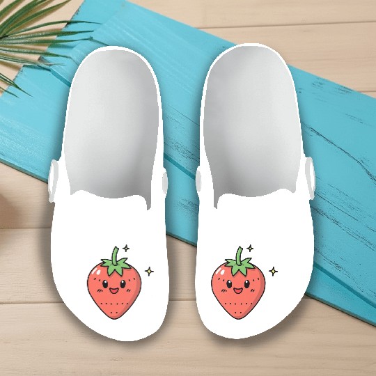 Kawaii Strawberry Slip On Clogs