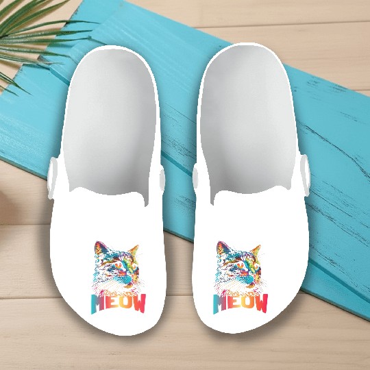 Meow Cat Slip On Clogs