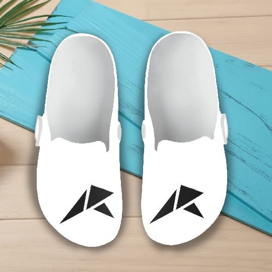 BLACK ABSTRACT DESIGN Slip On Clogs