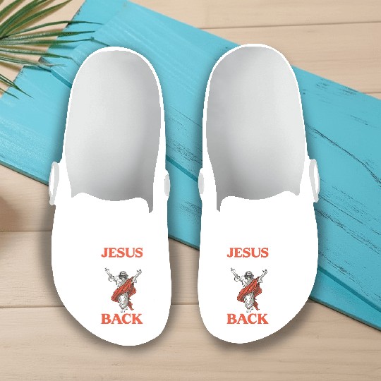 Jesus Has My Back 16 Slip On Clogs